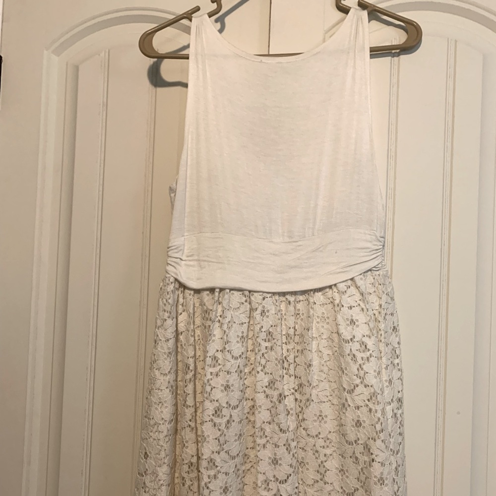 Large white tank top dress